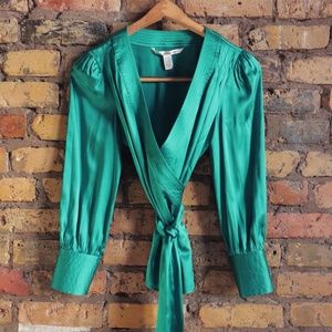 DIANE VON FURSTENBERG Silk Wrap Top